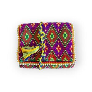 Vintage Hazara Tribe Silk Wallet from the 1940s, Ghazni, Afghanistan